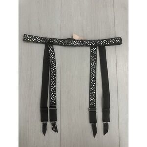 Victoria's Secret Black Rhinestone Garter Belt